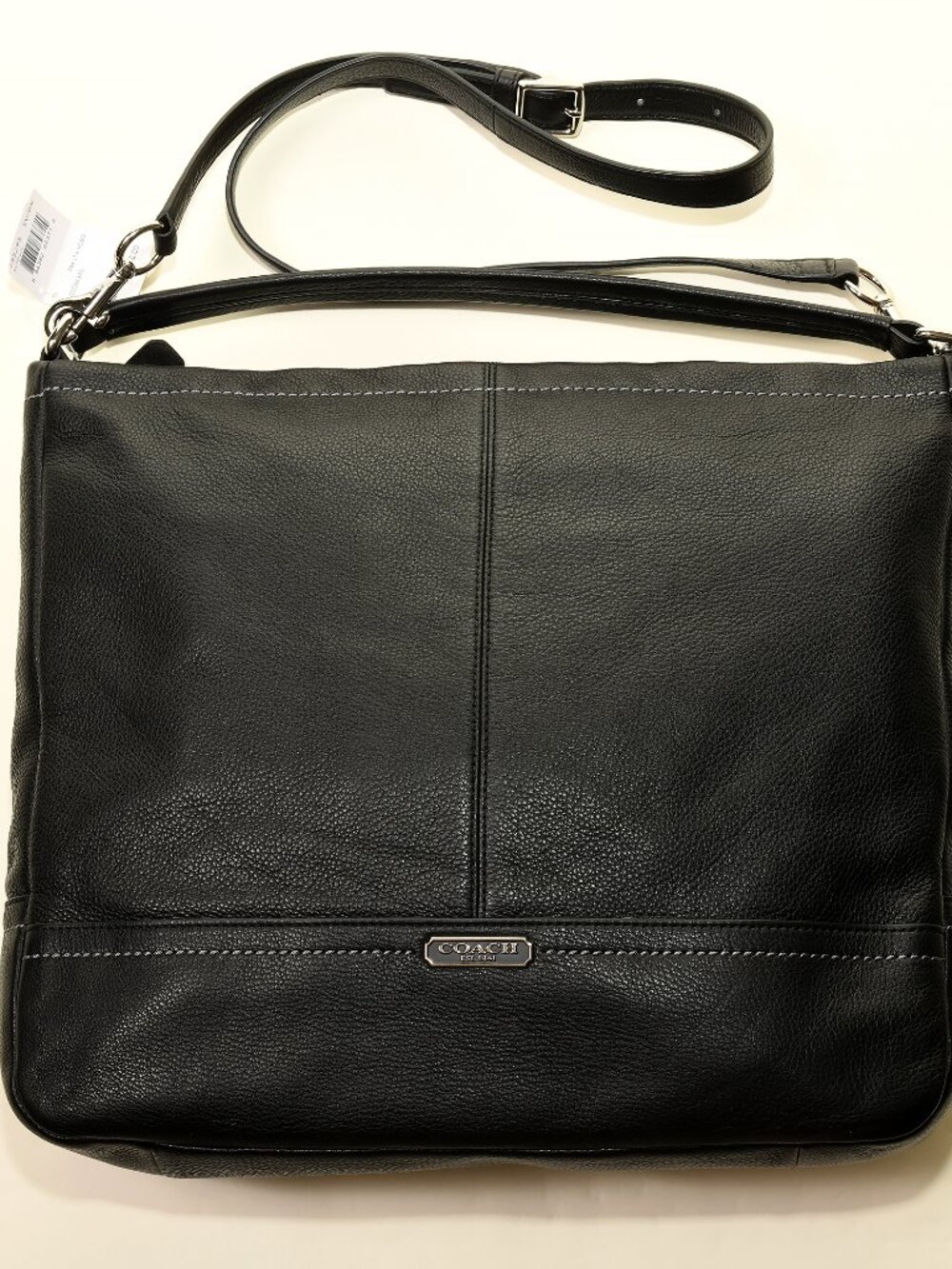 Coach F23293 Park Leather Hobo Black Pebbled Leather Shoulder Bag NWT